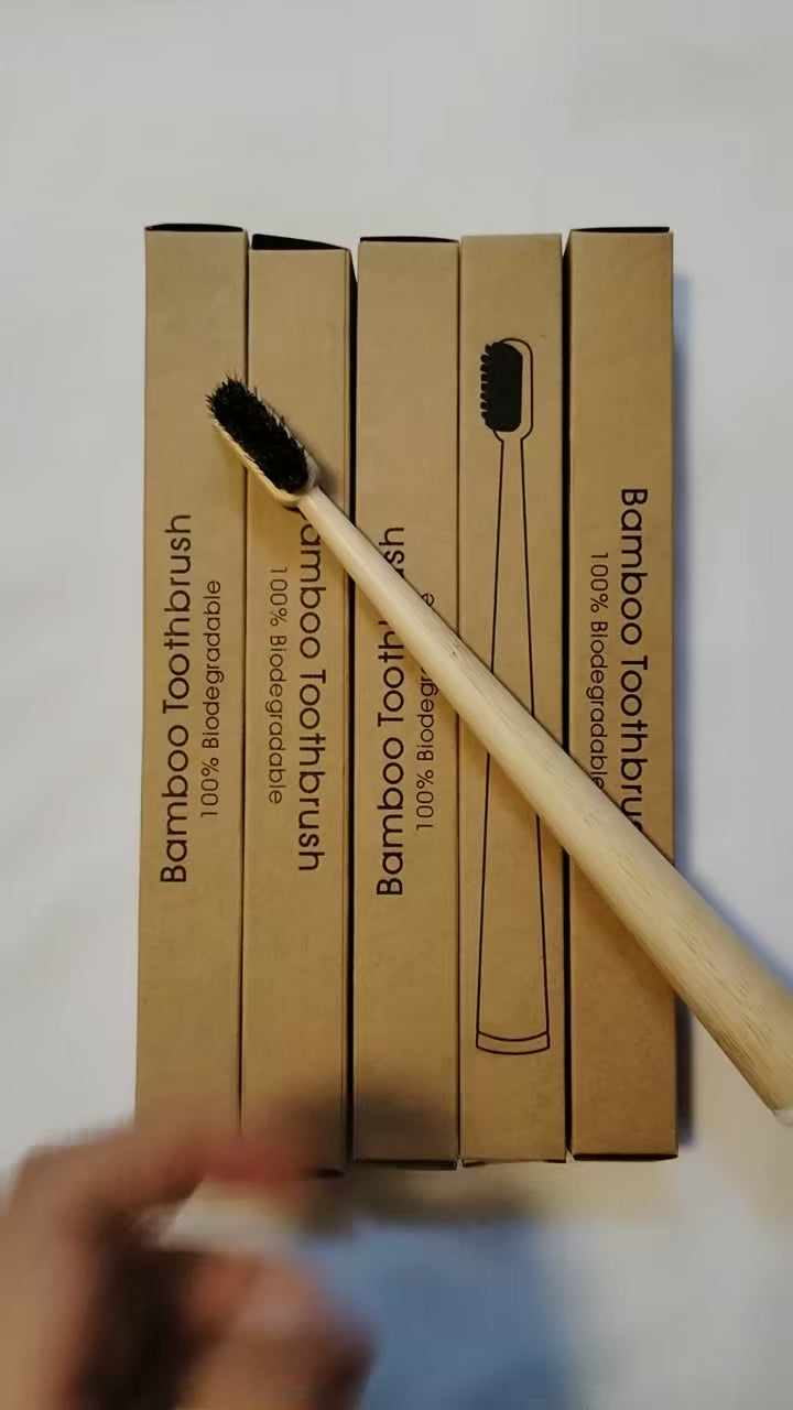 Ziroo Pure Bamboo Toothbrush — Zero Microplastics, Soft Natural Bristles
