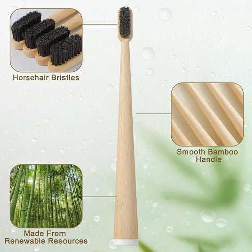 Ziroo Pure Bamboo Brush - Soft Natural Bristles - ZirooZiroo Pure Bamboo Brush - Soft Natural Bristles