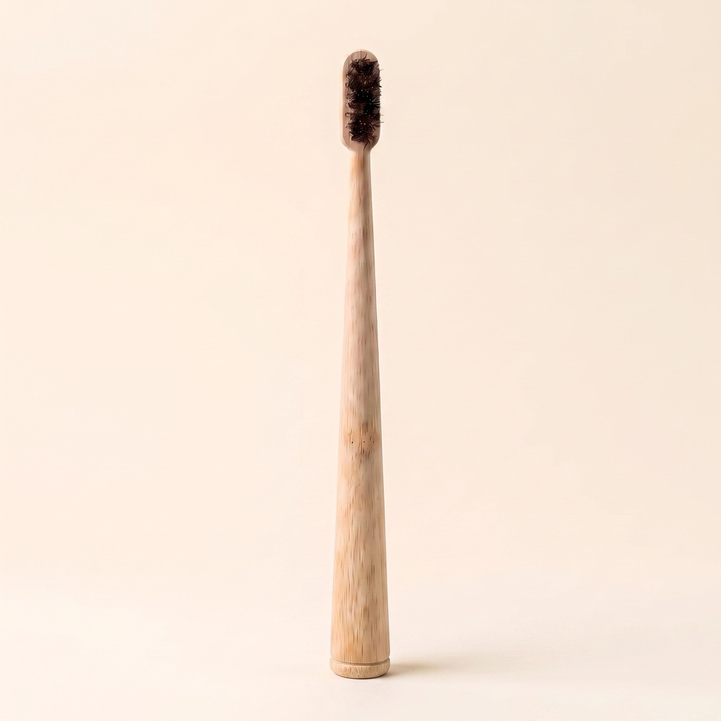 [ZIROO-1] Ziroo Pure Bamboo Toothbrush — Zero Microplastics, Soft Natural Bristles (Single Brush)